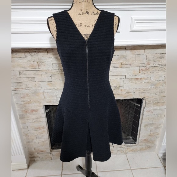 Theory Black Zipped V Neck Lined Shift Dress‎ Sayidres Leira Zip Front size 8 - Picture 4 of 15